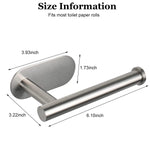 HASTHIP Toilet Paper Holder for Bathroom and Kitchen with Self Adhesive 16 x 4.5 x 8.2 cm 304 Stainless Steel | Rustproof Chrome Finish 3 pcs