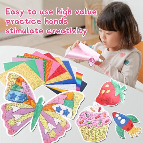 HASTHIP® 48 Sheets Foil Art Kit for Kids
