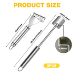 HASTHIP Corn Peeler Set for Easy Kernel Removal with Dual Curved Blade Design | Stainless Steel 2 Pcs