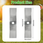 HASTHIP Metal Lawn Mower Saw Blades 12 inch for Efficient Grass Cutting | Stainless Steel Replacement Set of 2