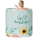 HASTHIP Portable Bathtub for Adults with 27 in Depth and Foldable Multi Panel Design | PVC Ice Bath for Home Spa