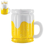 HASTHIP® Inflatable Beer Mug Ice Bucket 12.6 x 17.3 Inch Thicken PVC Floating Cooler for Drinks, Snacks, BBQs & Pool Parties