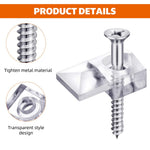 HASTHIP Mirror Mounting Kit for Secure Wall Mirrors with 8 Clips Screws and Anchors | Easy DIY Install