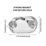 HASTHIP Magnetic Eyeglass Holder for Glasses and Sunglasses Featuring Strong Magnet Clip | 2pcs Black and Silver Stainless Steel