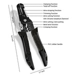 Multipurpose Wire Cutter and Stripper Tool Durable Carbon Steel Ergonomic Grip 10-22 AWG for Electricians & DIY with Safety Lock Crimping & Cutting Functions