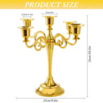 HASTHIP Candle Stand for Home Decor with 5 Arm Candelabra Design in Golden Metal | Dining Table Centerpiece
