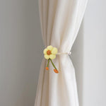 HASTHIP Curtain Tiebacks for Bedroom Decor featuring Built‑In Pin Design and 2PCS Boho Flower Holders