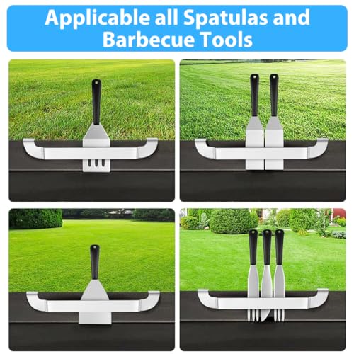 HASTHIP® Stainless Steel Grill Barbecue Tool Rack,6.18 Inches Removable Barbecue Grill Accessories for Flat Top Griddle and Other Griddles