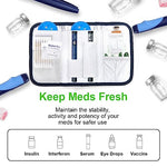 HASTHIP® InsuPocket Insulin Cooler Travel Case with 2 Reusable Ice Packs, Medical Cooler Bag for Diabetic Medication, TSA Approved Refrigerated Organizer, Portable Insulated Zipper Storage Box for