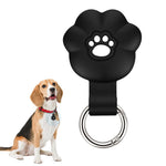 HASTHIP® Llavero Compatible con Airtag Holder, Funda Protectora de Silicona Impermeable con Huella de Perro de Dibujos Animados, Accesorio para Collares de Mascotas, Gatos, Bolsos y Llaves