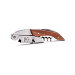 HASTHIP® Waiters Corkscrew Wine Bottle Opener Professional Stainless Steel Wood Handle Foil Cutter 3PCS