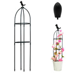 HASTHIP Climbing Trellis for Garden and Patio featuring 100cm Obelisk Structure | Decorative Metal Support for Roses and Ivy