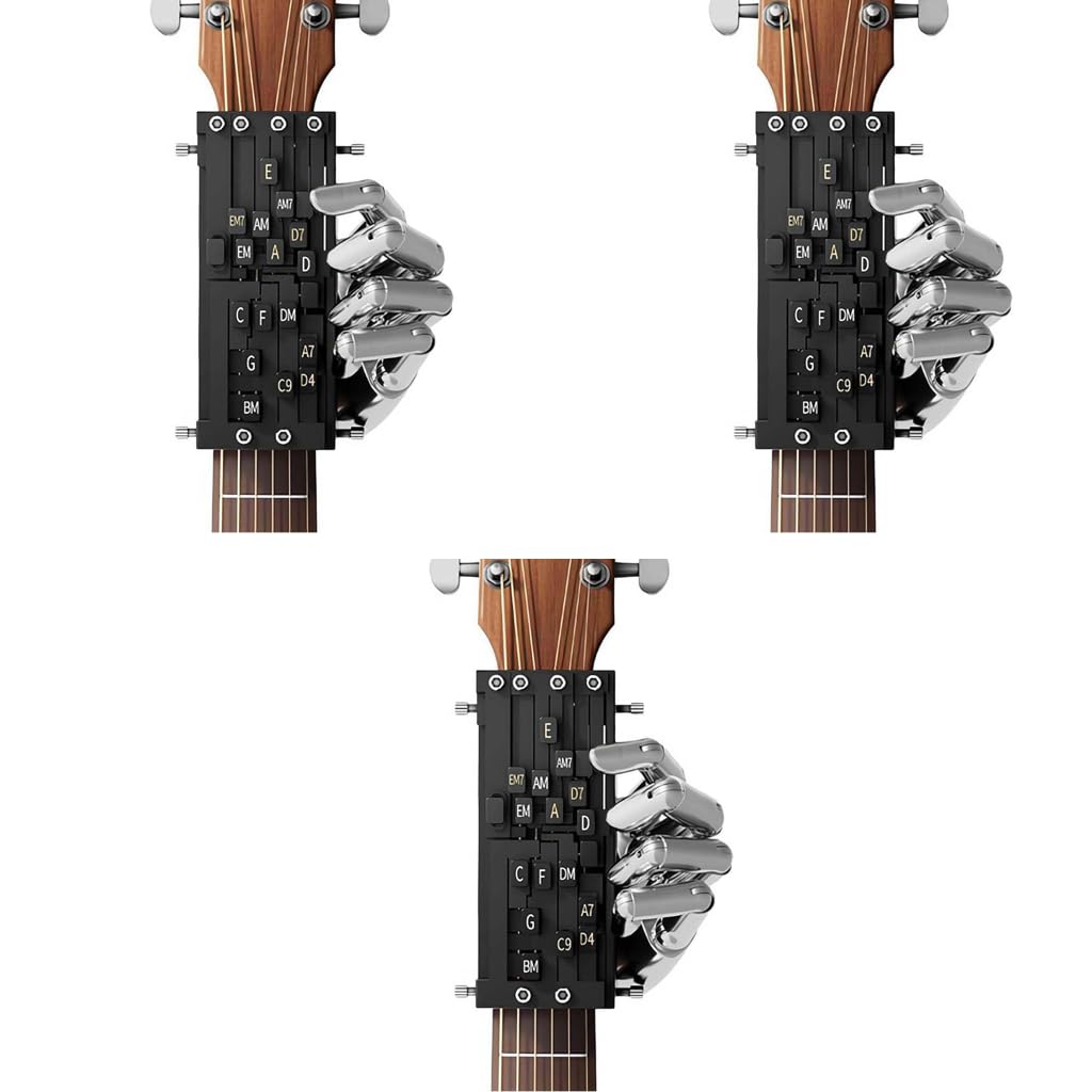 HASTHIP Chord Buddy Guitar Chord Presser for Beginners with Clip‑on Design 3PCS | Works with Capo