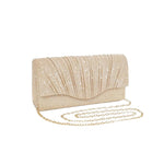 HASTHIP® Glitter Evening Clutch Bag for Women, Elegant Sparkly Handbag for Wedding, Cocktail, Party & Formal Events, With Detachable Chain Strap, Versatile Purse - Black