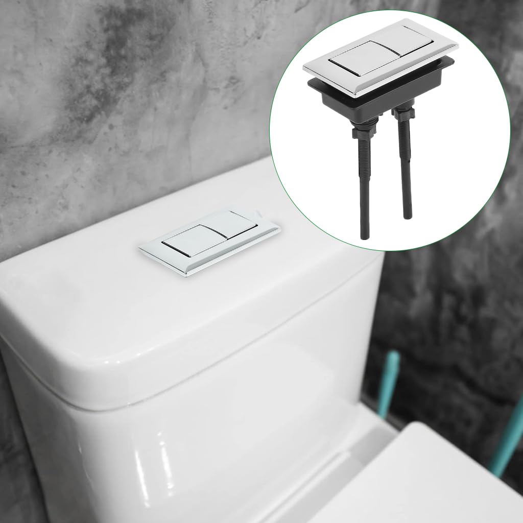 HASTHIP Replacement Flush Toilet Button for Top-Mounted Cisterns with Dual Flush Control | Fits 64 mm Lid Hole