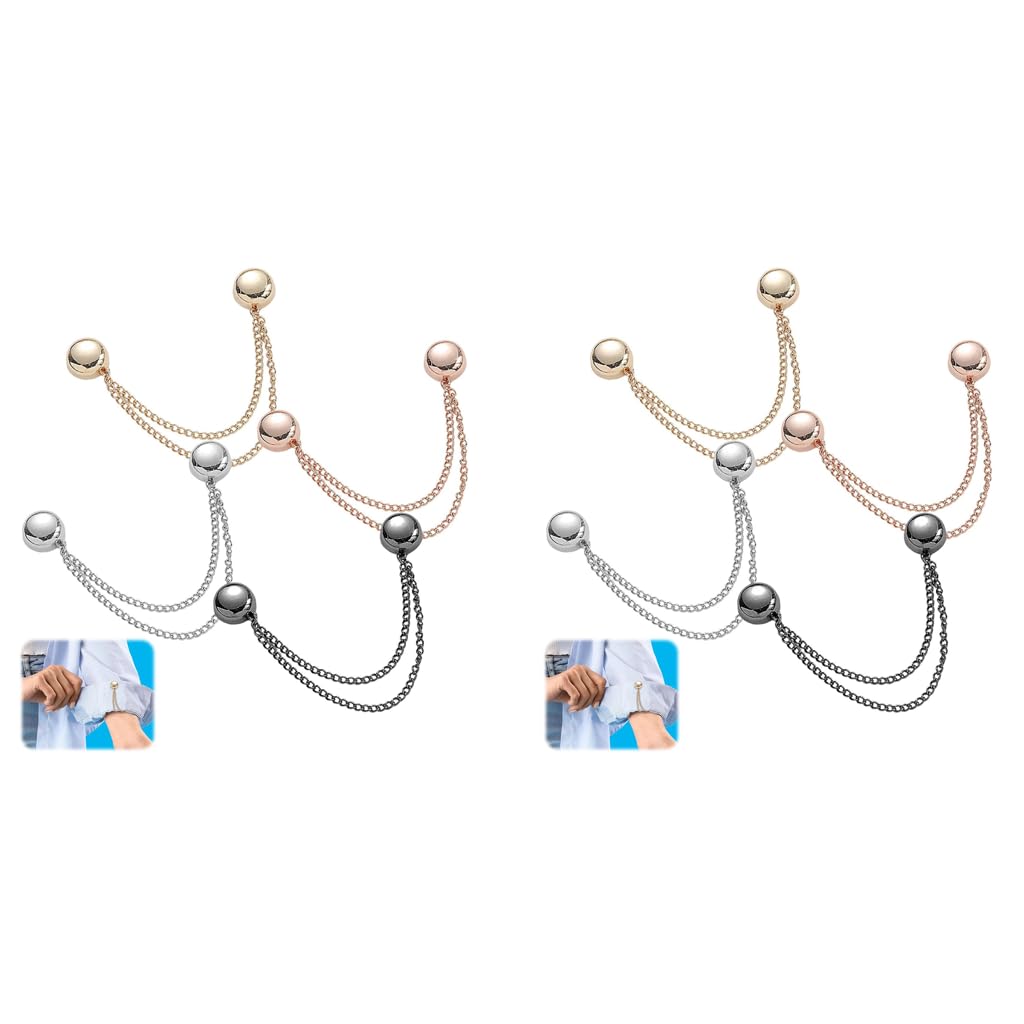 HASTHIP Magnetic Clothing Clips 8PCS with Strong Buttons for Pinless Brooch Use | Metal Design