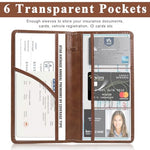 HASTHIP® Car Document Holder Bifold PU Leather Car License