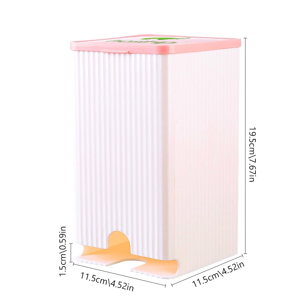 HASTHIP Sanitary Pads Dispenser for Bathrooms with Sliding Cover Refill and Waterproof PP Box | Holds 25-30 Pads 11.5×11.5×19.5cm