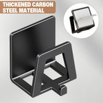 HASTHIP Wall Hooks for Kitchen and Bathroom Storage featuring L Shaped Rack Design | 3Pcs Carbon Steel Self Adhesive Organizer