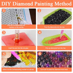 HASTHIP® Diamond Painting Kit 12x16 inch DIY Art Craft Lakeside Town Scenery Material for Home Wall Decor Gift with Tools and Accessories 2 PCS