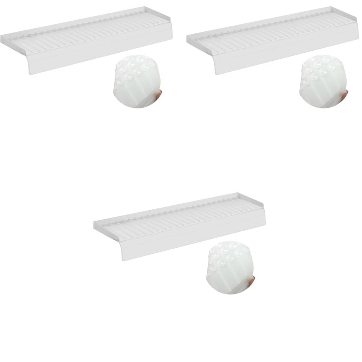 HASTHIP Silicone Sink Edge Protector for Kitchen Counter | 4x20 in Cuttable Grooved Splash Guard