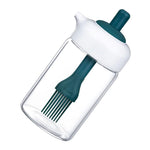 HASTHIP® Dispensador de Aceite de Vidrio con Pincel,Botella Cocina Reutilizable para Aceite Oliva,Salsa y Vinagre Contenedor Antigoteo con Cepillo Silicona