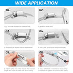 HASTHIP® 13.3ft Cuttable Hose Clamp Roll with 8 Bolt Attachments, 304 Stainless Stee Adjustable House Clamp Assortment Kit Worm Gear Band Hose Clamps Screw Clamps Duct Pipe Metal Clamp Strapping