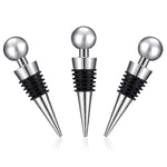 HASTHIP Wine Stoppers for Wine and Champagne Bottles featuring Leakproof Seal | 3 Pieces 9×2 cm Food‑Grade Silicone
