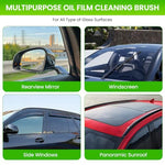 HASTHIP® MCSWSEE Limpiacristales Coche Cepillo Removedor de Película de Aceite con Limpiador Integrado Esponja Duradera para Vidrios,Mejora Visibilidad y Rendimiento Limpiaparabrisas,Herramient