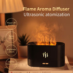 HASTHIP Air Humidifier for Bedroom with 180ml Tank and Ultrasonic Cool Mist | 7 Color Flame Light