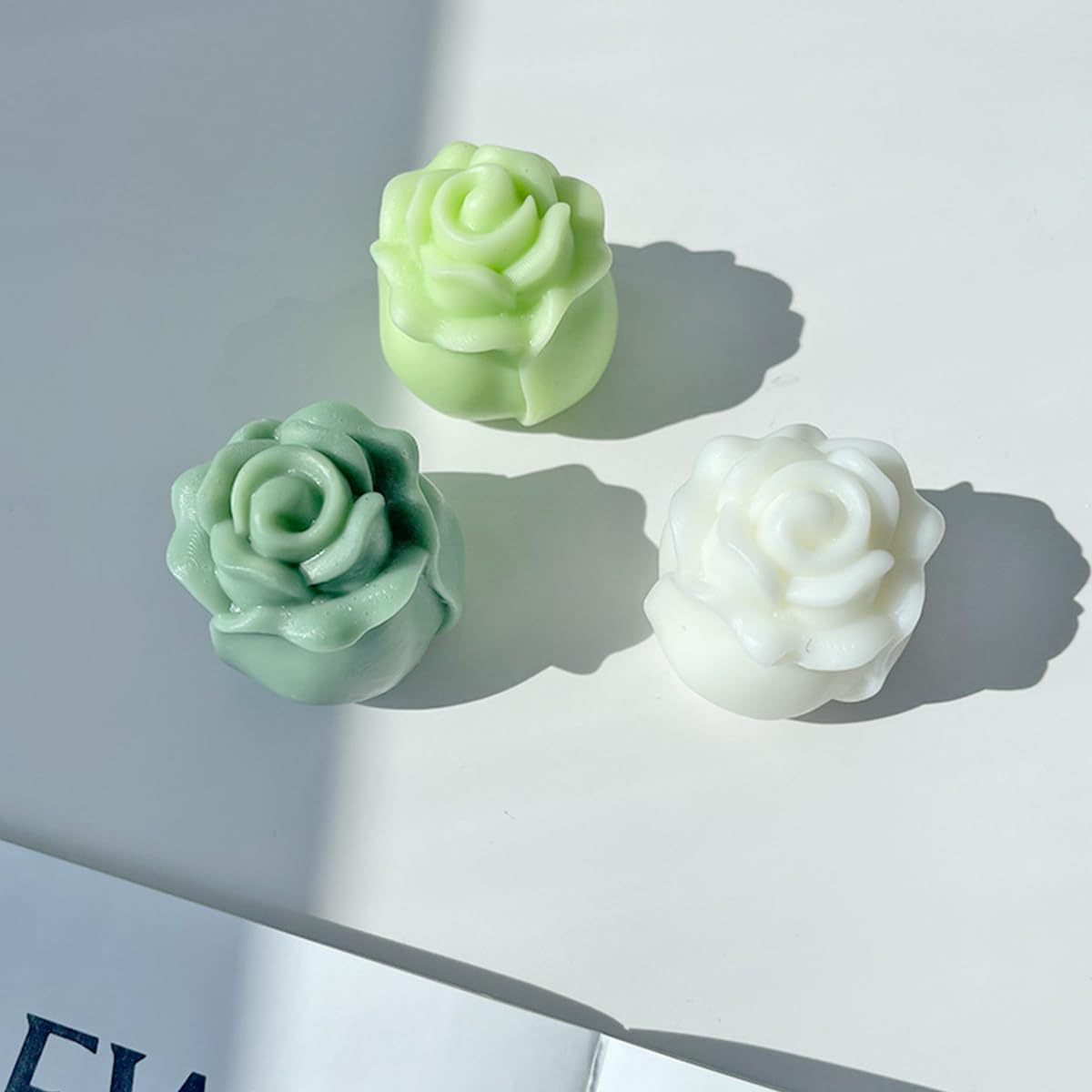 HASTHIP Flower Silicone Molds for Candle and Resin Making featuring 2Pcs 3D Bloom Design