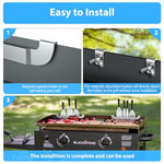 HASTHIP® Stainless Steel Grill Barbecue Tool Rack,6.18 Inches Removable Barbecue Grill Accessories for Flat Top Griddle and Other Griddles