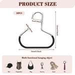 HASTHIP Wardrobe Hooks for Clothes and Hat Storage featuring Space Saving Metal Design | Set of 10
