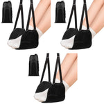 HASTHIP Airplane Footrest for Travel with Hanging Hammock Support and Storage Bag | 3PCS Black