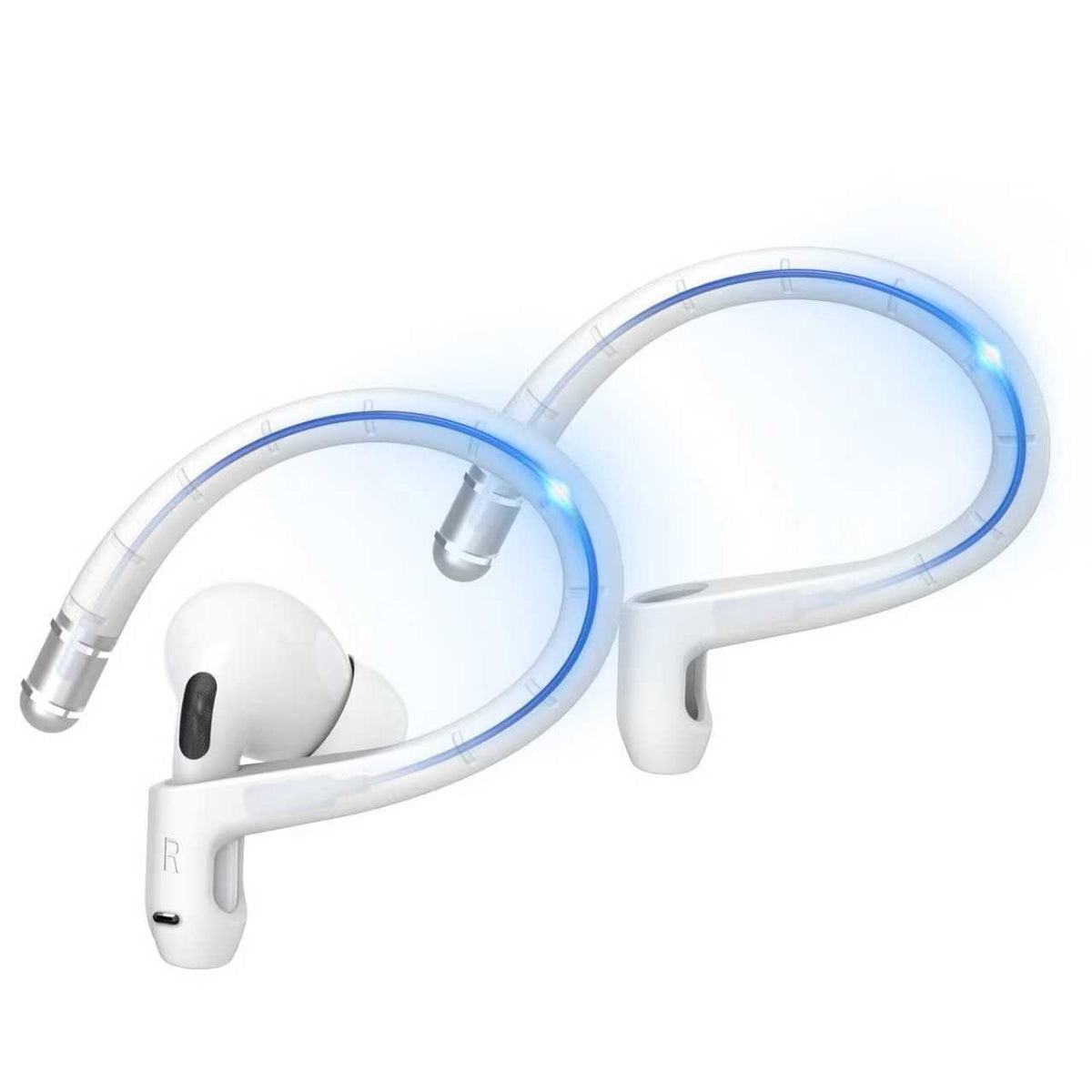 HASTHIP® Soporte Deportivo para Auriculares AirPods Pro,Ganchos de Oreja de Silicona Antideslizantes,Accesorios Entrenamiento Cómodos y Ajuste Seguro para Correr y Gimnasio