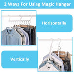 HASTHIP® ZIBUYU 5-Hole Space Saving Folding Clothes Hangers, Portable Travel Hangers for Wardrobe, Clothesline, Drying Rack, Set of 5, Multifunctional Closet Organizer