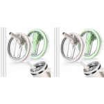 HASTHIP Lids for Stanley Cup 40 oz featuring Folding Straw Leak Proof Seal | White and Green Set