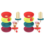 HASTHIP Silicone Popsicle Drip Catcher 2 in 1 Ice Cream Cone Guard Tray Pack of 4