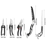 HASTHIP Gardening Cutter Tool Kit with 5 Pcs SK5 Steel Blades and Ergonomic Handles for Home Garden | Includes Pruning Shear and Saw