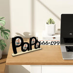 HASTHIP Wooden Photo Frame for Desk Display with 4 Photo Collage and Stand | 12.5x5.5 in Gift for Dad