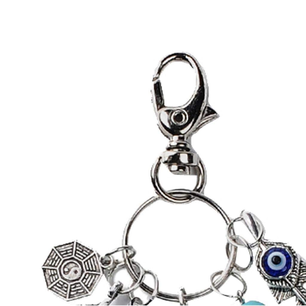 HASTHIP Dream Catcher Keychain for Handbags and Keys with Tassel Feather | 17 cm Alloy Steel Design