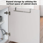 HASTHIP Towel Holders for Kitchen and Bathroom with 22.7–37.7cm Adjustable Telescopic Bar | Stainless Steel No Drill Over Door Rack