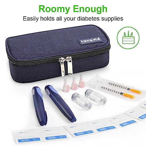 HASTHIP® InsuPocket Insulin Cooler Travel Case with 2 Reusable Ice Packs, Medical Cooler Bag for Diabetic Medication, TSA Approved Refrigerated Organizer, Portable Insulated Zipper Storage Box for