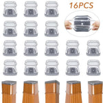 HASTHIP® 48PCS Chair Leg Floor Protectors Felt Padded Non-Slip Silicone for 1-1.5 Inch Tilting Vertical Legs Dining Chairs Bar Stools Office