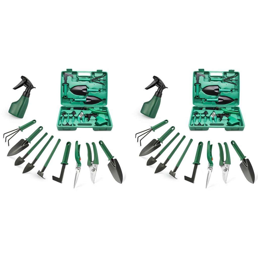 HASTHIP Gardening Tools Kit for Home with 20PCS Stainless Steel Set and Ergonomic Handles
