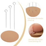 HASTHIP Punching Needle Set for Candle Making with 3 Stainless Steel Wick Pins and 19cm Cork Mat