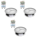 HASTHIP Plant Pot Stand for Indoor and Outdoor Use with 360° Rotatable Wheels 26cm | PP Resin 3 PCS Set