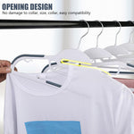 HASTHIP Clothes Hangers for Wardrobe Organization featuring Anti Slip Shoulders and Hooks | 10 Pack Plastic Hangers for Shirts Suits and Dresses