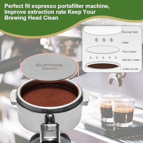 HASTHIP® 51mm Reusable Puck Screen for Espresso Portafilter