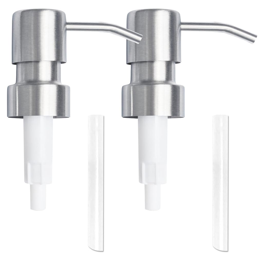 HASTHIP Soap Dispenser Pump for Bathroom & Kitchen with 304 Rustproof Design | 2 Pack Reusable